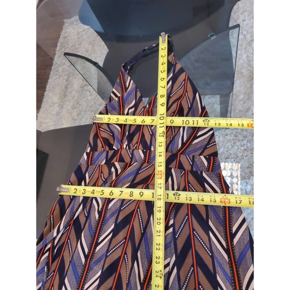 Multicolor Women's Polyester Halter Neck Sleeveless Casual Long Maxi Dress XS - Picture 4 of 12